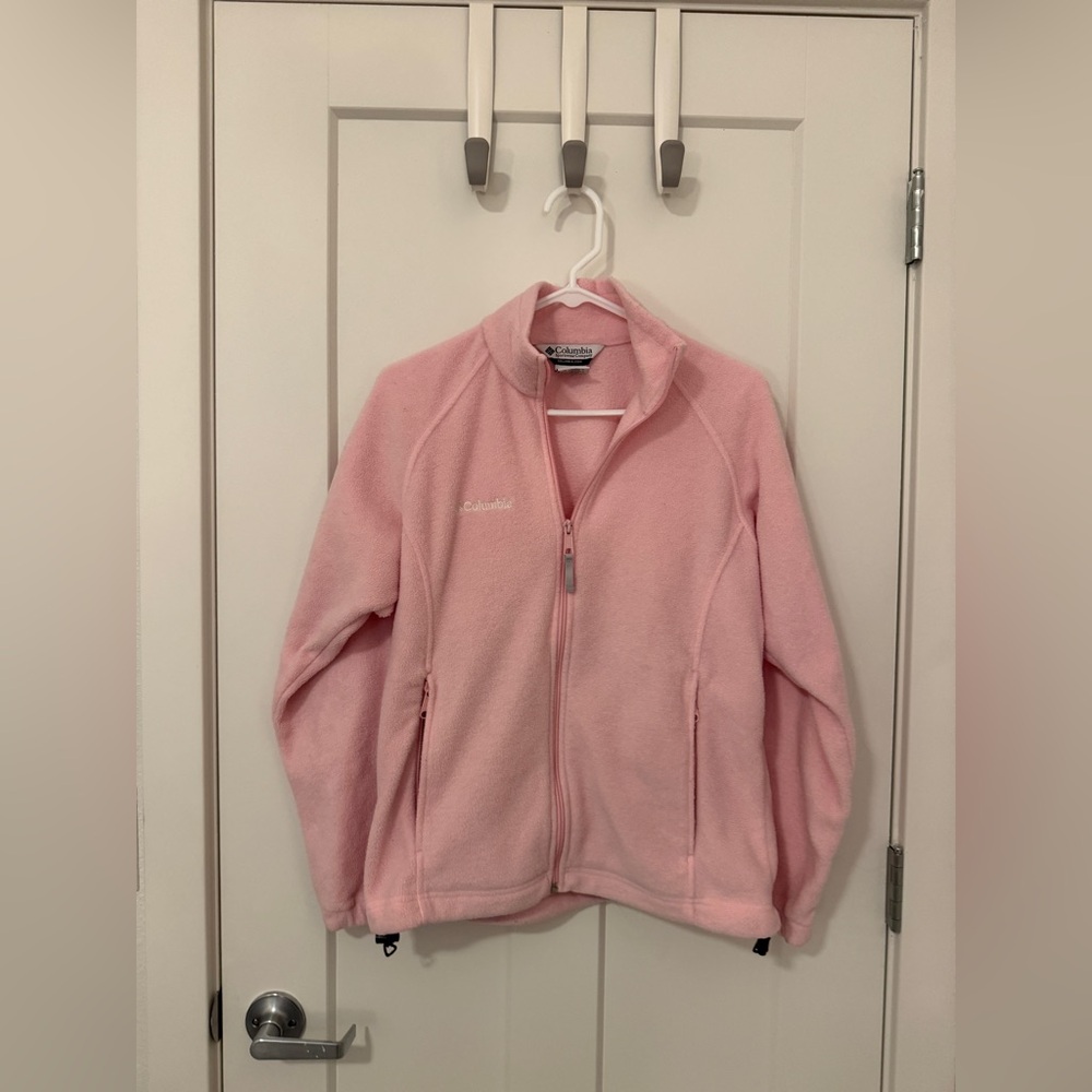 Columbia Pink Fuzzy Full-Zip Jacket – Women’s Small